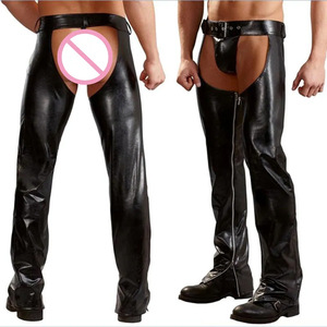 Chaps complets pour hommes de haute qualité Chaps en cuir d'équitation avec logo de taille Conception respirante écologique et à séchage rapide - Product Image 2