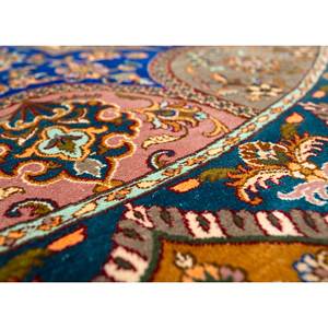 Tapis en soie noués à la main Gulmarg, motifs bleus en patchwork et abstraits pour la maison, le couloir, le salon, tapis de chambre SKPS-206 - Product Image 3