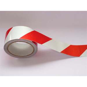 Warning Reflective <b>Tape</b> 5 cm X 10 m Red and <b>White</b> - Product Image 3