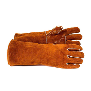 Gants de sécurité résistants à la chaleur en cuir fendu de vache résistant au feu pour hommes - Product Image 2
