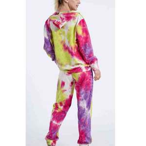 Logo personnalisé pour femmes Style Vintage survêtement tie-dye fermeture éclair nouveau automne/hiver sports Tech formation vêtements décontractés conception imprimée - Product Image 6
