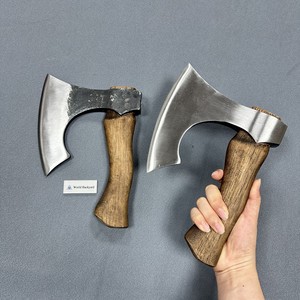 T10ZC esterno Hickory legno manico ascia di sopravvivenza tattica europeo vichia ascia 1055 acciaio al carbonio Tomahawk accetta per gli uomini - Product Image 1