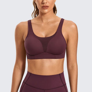 2025 soutien moyen-sans couture femmes soutien-gorge de sport personnalisé en gros vêtements de Fitness pour la gymnastique et la course avant Logo Yoga soutien-gorge - Product Image 2