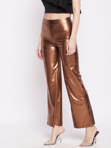 Pantalones de Mujer Hechos a Medida, Estilo Urbano, Corte Recto, de Cuero Sintético Elástico, Ecológicos e Impermeables - Product Image 3