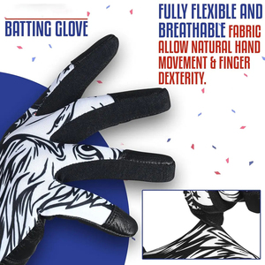 Guantes de bateo de béisbol de cuero de ajuste avanzado con protección de Palma reforzada de máxima flexibilidad Diseño duradero y ligero - Product Image 5