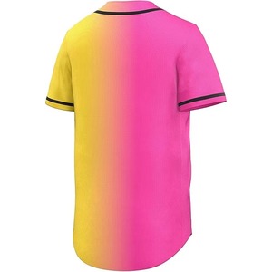 Custom Baseball Jersey Solid Blank Full Button <b>Down</b> Wholesale Classic Quick Dry Breathable 100% Polyester Sports Wear Uniform - Product Image 3