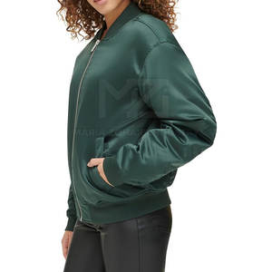 แจ็คเก็ตบอมเบอร์ผู้หญิงแบบถัก ดีไซน์ล่าสุด ผลิตจากโพลีเอสเตอร์ มีตัวเลือกสีตามสั่ง คุณภาพสูง ระบายอากาศได้ดี - Product Image 4