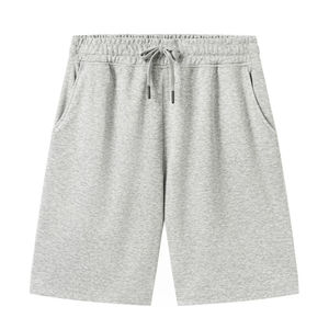 Pantalones cortos de verano negros lisos para hombre, de corte holgado, para playa, deportes, gimnasio, material transpirable, pantalones cortos informales ligeros - Product Image 4