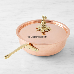 Top Seller Metal Copper Plated Food Warmer Casserole Hot <b>Pot</b> Stainless Steel <b>Lid</b> Kitchenware Tabletop Accessories From India - Product Image 5