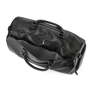 Men's Genuine Leather Carry-on Luggage <b>Big</b> Casual Style <b>Travel</b> Duffel Handbags with Zipper Closure <b>for</b> Men - Product Image 4