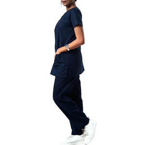 Precio bajo Médico Scrubs Mujeres Uniforme médico de alta calidad Manga corta Scrubs para mujeres Color único Mujeres Scrub - Product Image 2