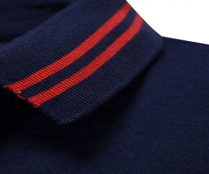 Polos de Golf de patrón sólido de algodón 100% para hombre, camiseta de manga corta transpirable, bordado, botón técnico, Impresión de descarga - Product Image 4