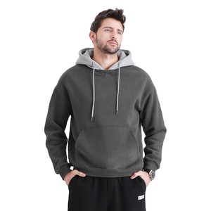 Vente en gros 100% sweats à capuche en coton avec broderie 3D Stonewash motif solide impression numérique Logo avant coupe ample - Product Image 1