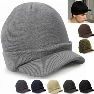Venta al por mayor gorro de lana de invierno diseño de marca con gorro de punto plano gorra de alta calidad unisex al aire libre moda para hombres ropa casual - Product Image 2