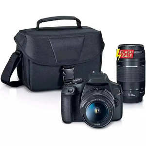 Cámara DSLR T7 con Kit de 2 Lentes EF18 55mm y EF 75 300mm, Negra, Alta Resolución, Precio de Fábrica, OEM - Product Image 2