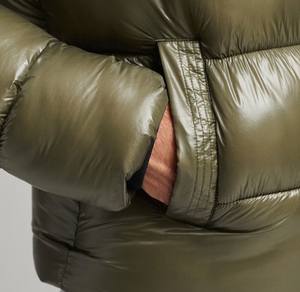 Veste d'hiver matelassée à capuche slim pour homme Elevate Play, 100% laine, tissu peigné respirant, fermeture éclair, décontractée, traitement teinté - Product Image 5