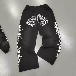 ชุดวอร์มกางเกงวอร์มกางเกงผ้าฟลีซทรงหลวมสำหรับผู้ชายชุดวอร์ม500GSM กางเกงทรงหลวมพิมพ์ลายไซส์ใหญ่พิเศษออกแบบได้ตามต้องการ - Product Image 5