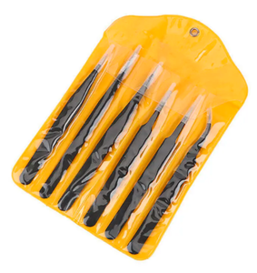 Venta superior El mejor material Recién llegado Baja tasa Alto fabricante Instrumentos de belleza Pinzas para pestañas Juego de 6 piezas - Product Image 1