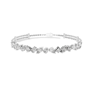 Bracelet tennis en diamant de laboratoire 1,04 carats, coupes marquise, ronde et émeraude, or 18 carats, 14 carats, 10 carats et argent 925, rose, jaune, blanc - Product Image 2