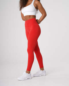 Mallas sostenibles personalizadas Scarlet Signature 2,0, mallas suaves y sedosas de cintura alta y ropa activa, mallas de gimnasio a la moda para mujer - Product Image 2