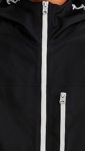 Veste coupe-vent à capuche pour homme, style streetwear d'hiver, avec logo sur le devant, 100% polyester/nylon, haute qualité, séchage rapide, respirante - Product Image 6