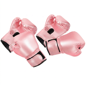 Pink PU Full Finger Boxing <b>Gloves</b> <b>Moisture</b> Wicking Adjustable Wrist Strap Lightweight for Closure-Unisex Adult <b>Gloves</b> - Product Image 1