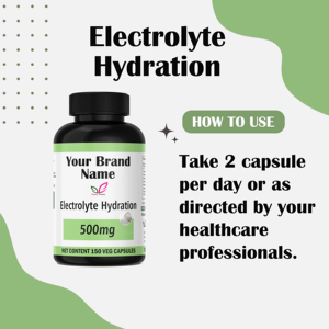 Suplementos Herbales de Óxido de Magnesio para Hidratación Electrolítica Personalizable, 500 mg, 150 Cápsulas, Hidratación Óptima, ODM OEM - Product Image 4