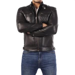 <b>Vintage</b> Style Snakeskin Leather <b>Motorcycle</b> <b>Jacket</b> For Men Men's Genuine Cowhide Leather Biker <b>Jacket</b> - Product Image 2