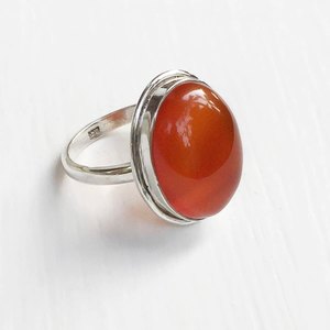 Anillo de Plata de Ley 925 con forma ovalada de ónix, joyería hecha a mano con gemas de alta calidad - Product Image 6