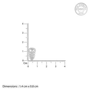 Elegant <b>Silver</b> Zircon Loop <b>Earrings</b> Rhodium Plated <b>Huggie</b> <b>Hoop</b> Styles Trendy Religious Design Platinum Gold Rose Gold-for Gift - Product Image 5
