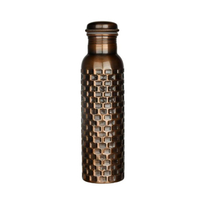 Botella de Agua de Cobre de Alta Calidad con Tapa para Beber, Diseño Martillado, Beneficios Ayurvédicos para la Salud, Botella de Viaje para Gimnasio, Bebida Ecológica - Product Image 2