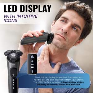 Afeitadora Eléctrica Recargable para Hombre, Uso en Seco y Húmedo, con Recortador Extraíble, Estuche de Viaje, Impermeable IPX7, Inalámbrica, Mini Afeitadora para Rostro - Product Image 2