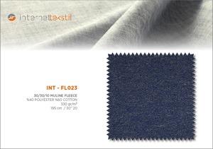 GRIMELANGE 30 30 10 Tissu polaire Muline en polyester et coton 330 g/m² 195 cm Textile polaire tissé pour vêtements - Product Image 1