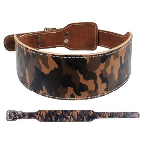 เข็มขัดออกกำลังกายหนังวัว2023ดีไซน์ลายพรางสำหรับยกน้ำหนักระบายอากาศได้โลโก้ออกแบบได้ตามต้องการ - Product Image 6