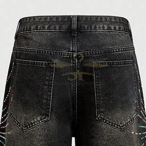 Services OEM Prix raisonnable Short strass Dernier style Design personnalisé Streetwear Short strass - Product Image 6