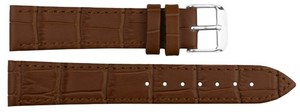 Unisex 1304 Brown Luxury <b>Leather</b> Smartwatch Band Stainless Steel Buckle Soft Adjustable Watch Strap Watch Bands Watch Part - Product Image 6