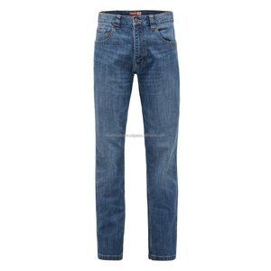 Jeans pour hommes Pantalon élégant Garniture Fit Boyfriend Denim Broderie High Street Bleu Vente en gros Mode - Product Image 5