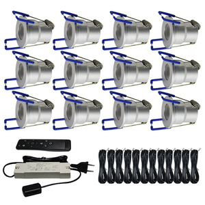 3W <span class=keywords><strong>Mini</strong></span> <span class=keywords><strong>Led</strong></span> Downlight Kits 12V Dimmable Encastré <span class=keywords><strong>LED</strong></span> avec Télécommande Sous Cabinet Eclairage Downlights Spots - Product Image 2