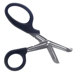 Ciseaux de premiers soins EMT EMS à lame de pansement, ciseaux utilitaires en acier inoxydable bleu 5.5 pouces Ce 3 ans manuel classe I - Product Image 1