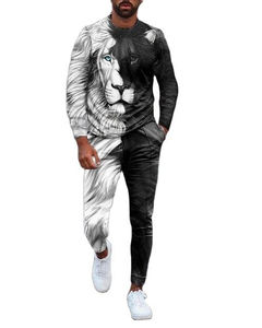 2025 venta al por mayor chándal impreso Sudadera con capucha 2 piezas deportes hombres gimnasio chándal dos piezas Breathavle chándal para hombre - Product Image 4