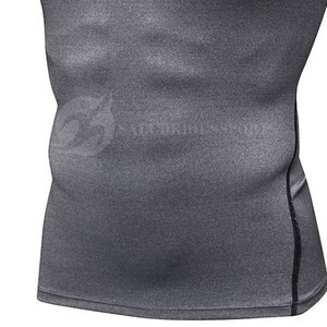Nouvelle collection de t-shirts de sport compressifs pour hommes, tricotés en élasthanne/polyester, manches courtes, respirants, séchage rapide, écologiques - Product Image 3