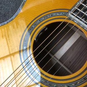 Guitarra acústica de grado <span class=keywords><strong>AA</strong></span>, instrumento personalizado totalmente sólido hecho a mano, se acepta Dreadnought, OM, OOO, Jumbo, para salón - Product Image 4