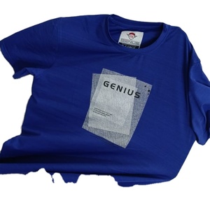 Plain Men's 100% Cotton T-Shirt Quick Dry Breathable Custom Sublimation Printing <b>Logo</b> Unisex Gym Sports T-Shirts BD - Product Image 3