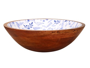 Ensaladera de madera con estampado esmaltado de gran venta para servir sopa y fideos Ensaladera de esmalte Floral de estilo elegante OEM disponible - Product Image 3