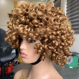 มัดผมมนุษย์ชาวเวียดนามพร้อมฝาปิดสปริงหยิกสินค้าผู้ขายคุณภาพสูง - Product Image 1