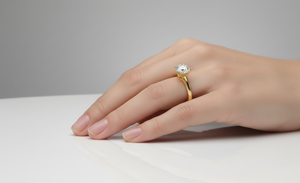 Round <b>Diamond</b> <b>Ring</b> for Women Lab Grown <b>Diamonds</b> - Product Image 4