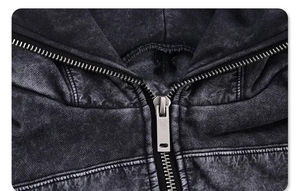 Sweat à capuche pour homme avec finition délavée au soleil et sensation d'usure Sweat à capuche délavé au soleil avec coupe décontractée et style streetwear classique - Product Image 5