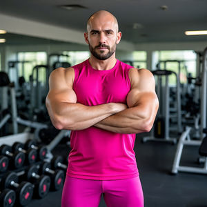 Gym Fitness Wear Gilet Top Hommes Sans Manches Workout V-Neck Vest Bodybuilding Running Wear Vest Men's - Product Image 3