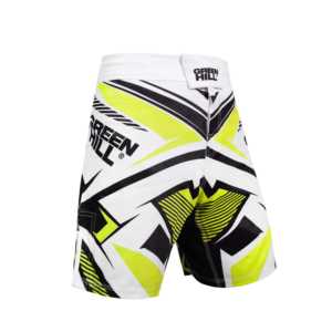 Pantalones Cortos de Grappling BJJ Sublimados en Blanco, Diseño Personalizado GREEN HILL, Ropa Deportiva de Poliéster Elástico para Artes Marciales, Modelo 10506 - Product Image 4