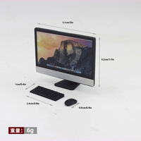 Accesorios para Casa de Muñecas en Miniatura 1:12, Ratón y Teclado de Computadora, Juguetes Impresos en 3D PLA, Miniaturas, Modelo de Computadora en Miniatura